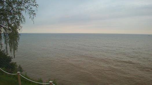 Weather camera view of Forest Lawn Beach.