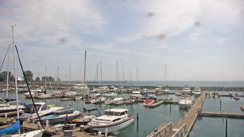 Weather camera view of Waukegan Harbor and Marina.