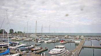 Weather camera view of Waukegan Harbor and Marina.