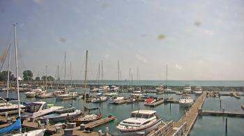 Weather camera view of Waukegan Harbor and Marina.